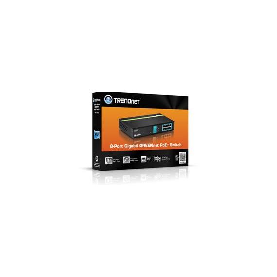 TRENDnet TPE TG81g GREENnet PoE+ Switch Switch 8 x TPETG81G