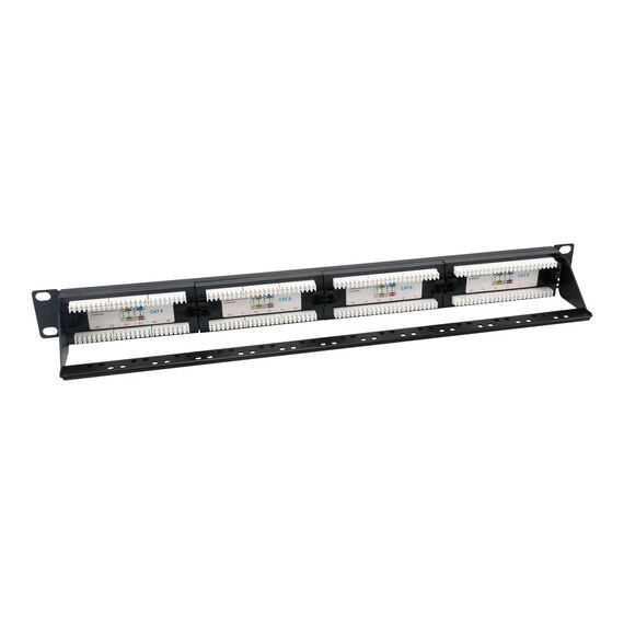equip Pro Patch panel CAT 6 RJ45 X 24 black 1U 135426