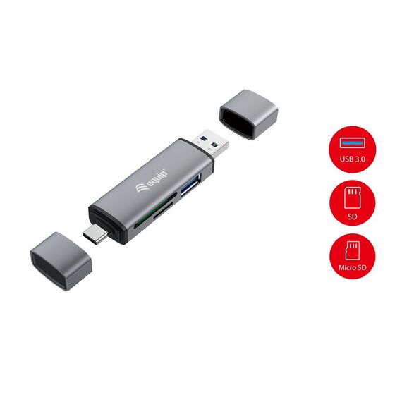 Equip Card Reader with USB 3.0 Hub, OTG