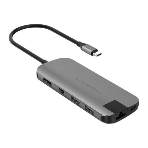 HyperDrive Slim 8in-1 Hub Docking station USB-C HD247B-GRAY