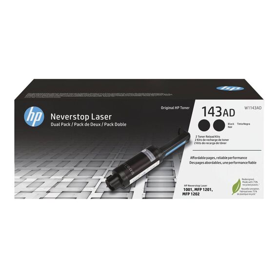 HP 143AD 2pack black toner refill W1143AD