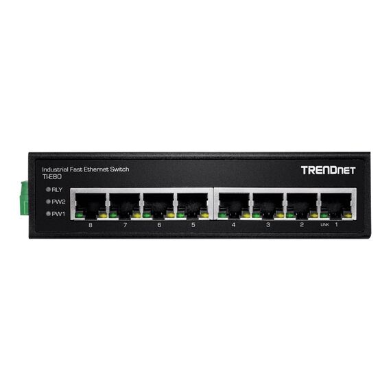 TRENDnet TIE80 Switch unmanaged 8 x 10100 DIN rail TI-E80