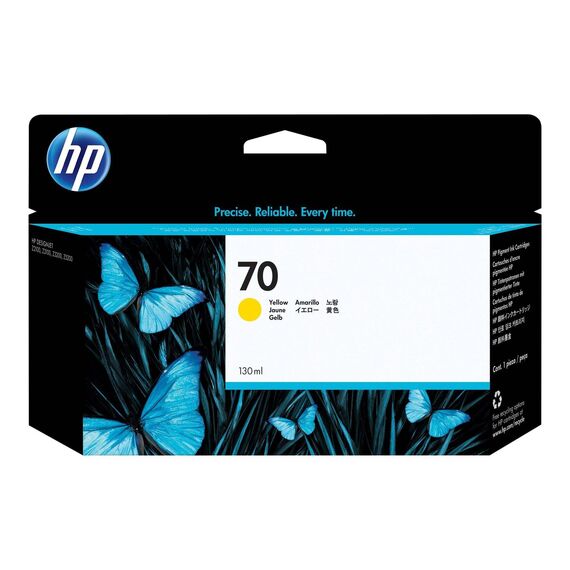 HP 70 130 ml yellow original DesignJet ink cartridge  C9454A
