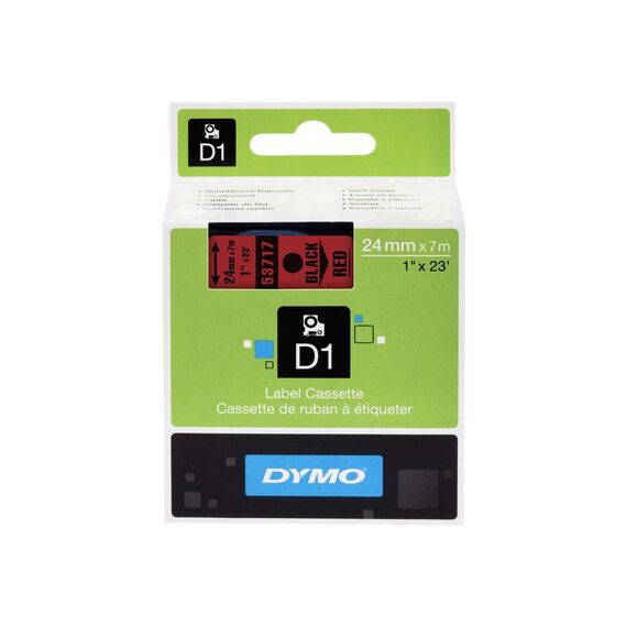 DYMO D1 Selfadhesive black on red Roll (2.4 cm x 7 m) S0720970