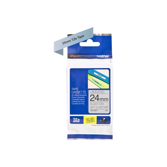 Brother TZeM951 Black on matte silver Roll (2.4 cm x 8 TZEM951
