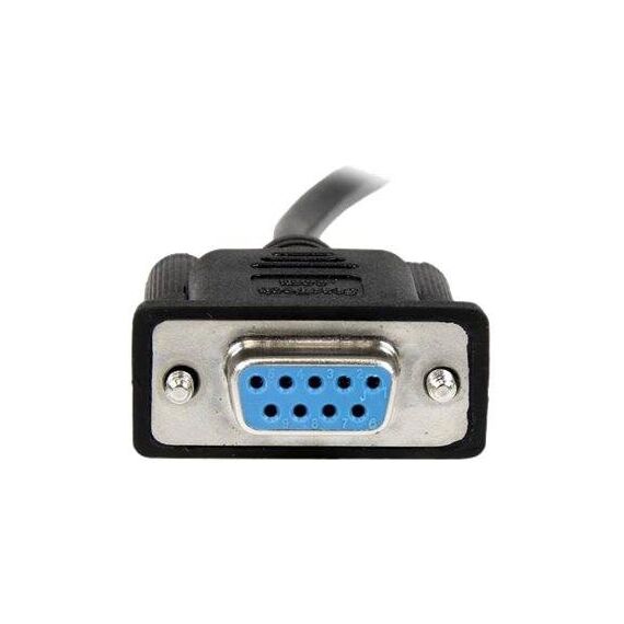 StarTech.com 2m Black DB9 RS232 Serial Null Modem SCNM9FF2MBK