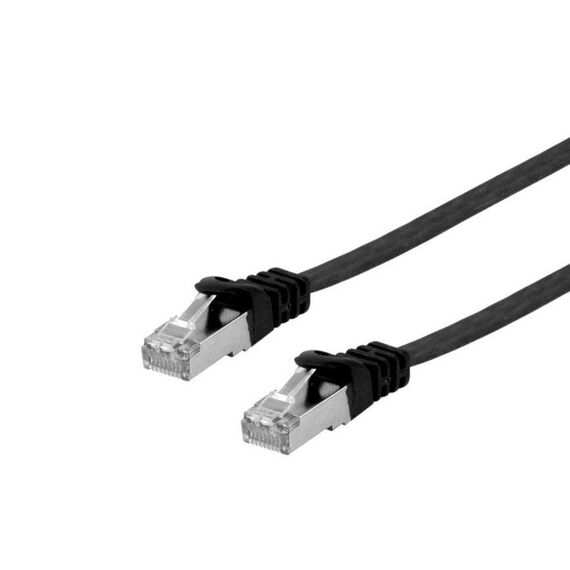 Equip Cat.6A UFTP Flat Patch Cable, 10.0m, black. Cable 607696