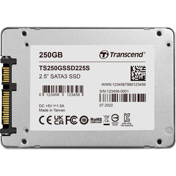 Transcend SSD225S SSD 250 GB internal 2.5 SATA TS250GSSD225S