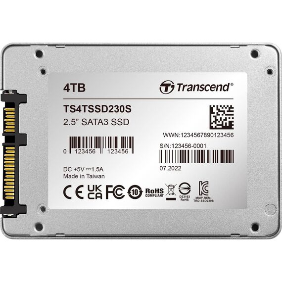 Transcend SSD230S SSD 4 TB internal 2.5 SATA TS4TSSD230S