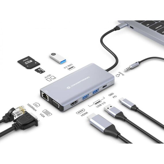 Conceptronic DONN20G 10in1 USB 3.2 Gen 1 Docking DONN20G