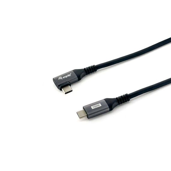 Equip USB 2.0 USB-C to USB-C 90° angled Cable, M M, 2.0m
