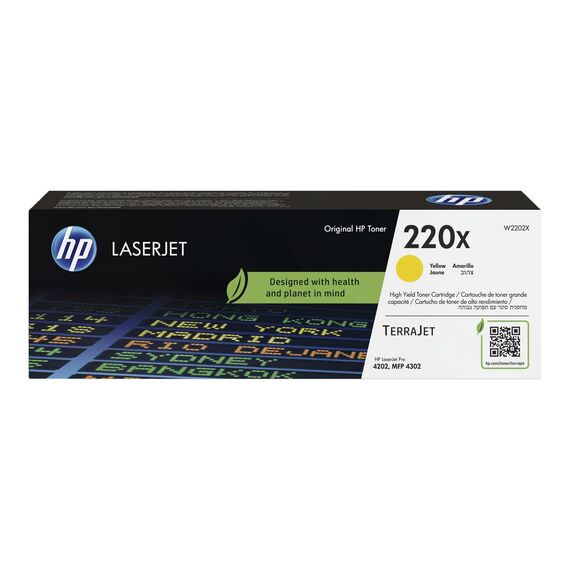 HP 220X High Yield yellow original LaserJet box toner W2202X