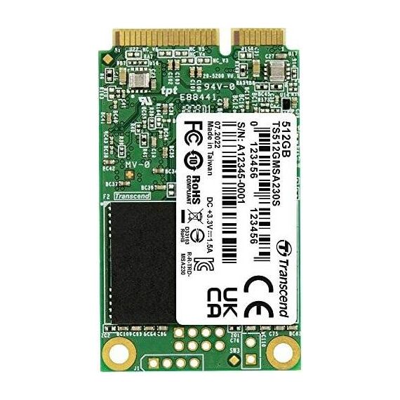 Transcend MSA230S SSD 512 GB internal TS512GMSA230S