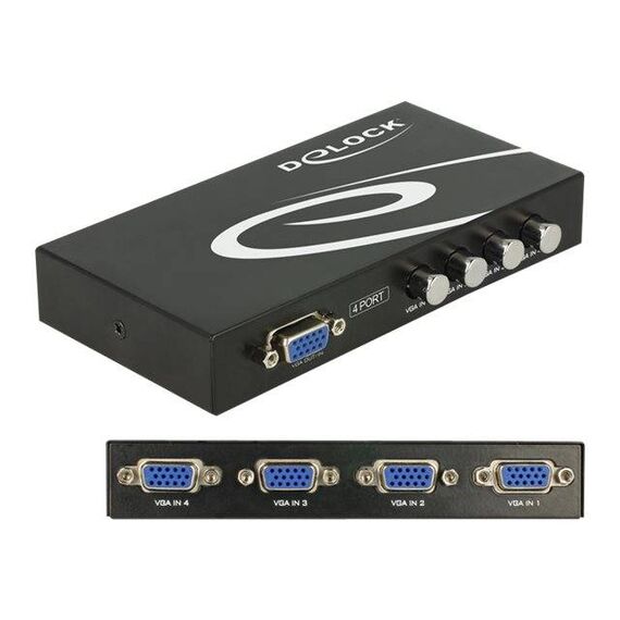 DeLock Switch VGA 4 port manual bidirectional Monitor 87635