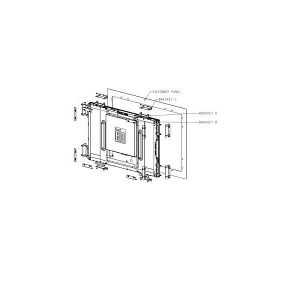 Elo Mounting kit (flush mount) for Monitor screen size: E312503