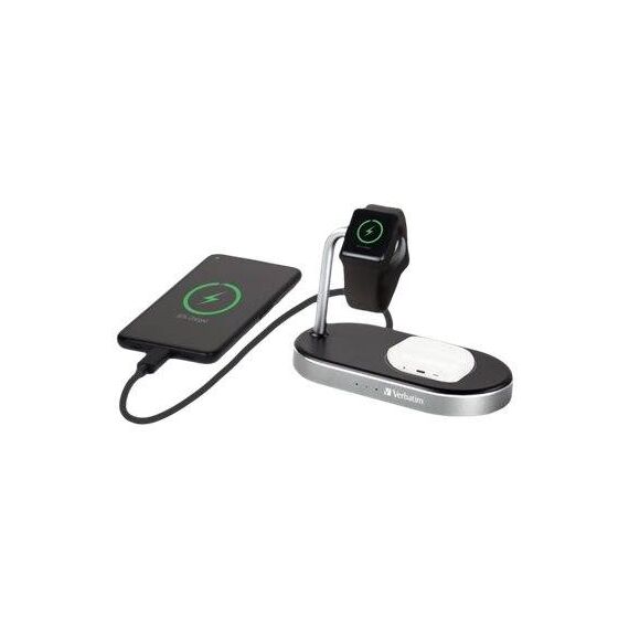Verbatim Wireless charging stand 3in1 + AC power 49556