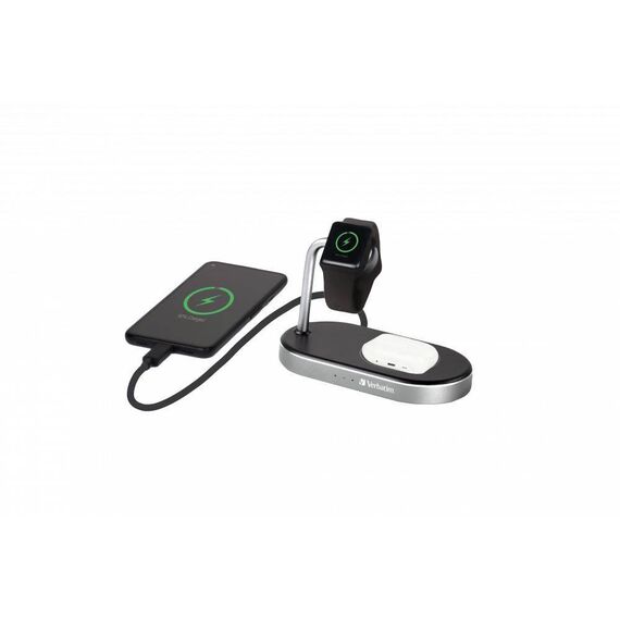 Verbatim Wireless charging stand 3in1 + AC power 49556
