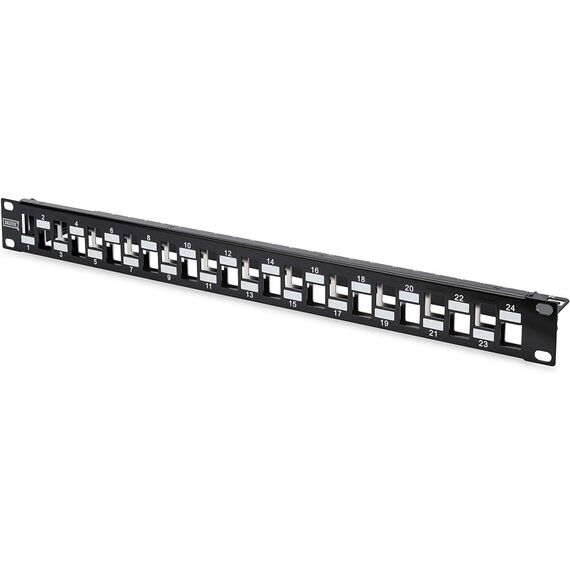 DIGITUS DN91412 Patch panel RJ45 X 24 black DN91412