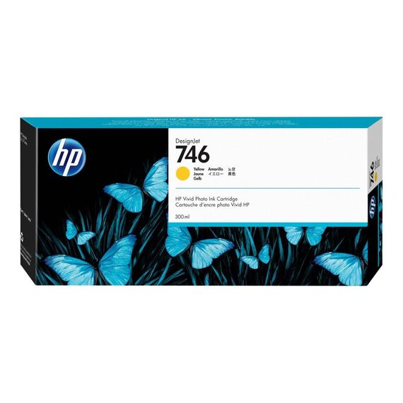 HP 746 300 ml yellow original DesignJet ink cartridge P2V79A