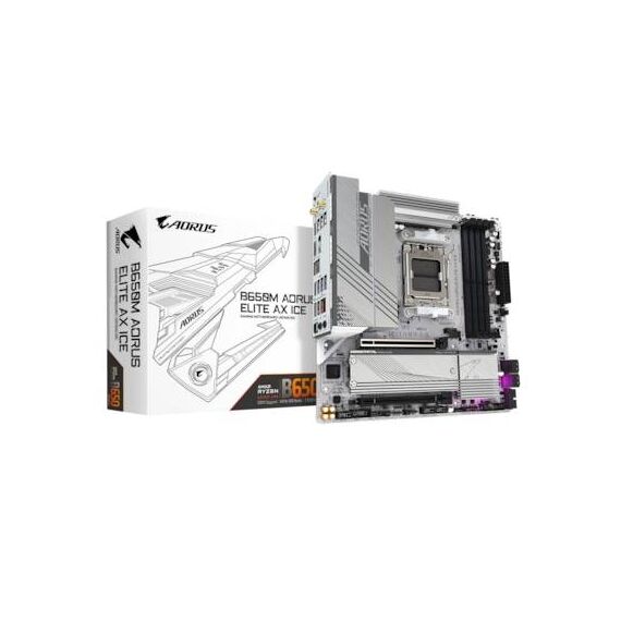 Gigabyte MB GBT AMD AM5 B650M A ELITE AX B650M A ELITE AX ICE