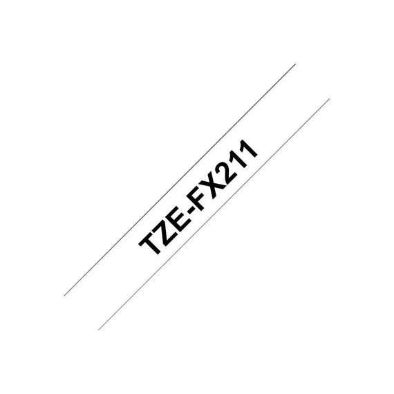 Brother TZeFX211 Black on white Roll (0.6 cm x 8 m) TZEFX211