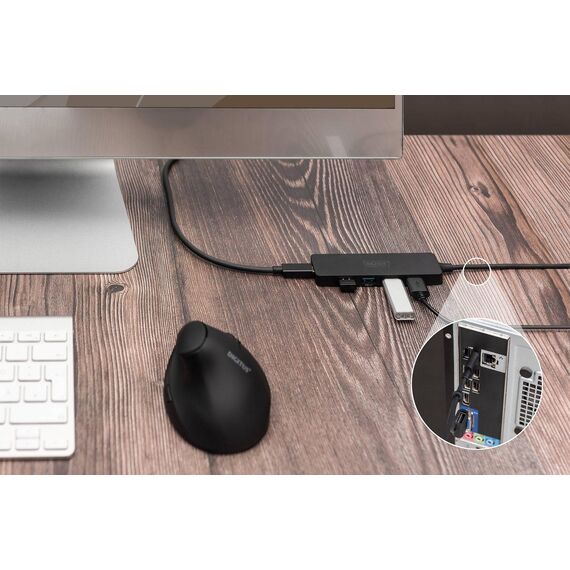 Digitus USB 3.0 Hub 4-Port, Slim Line, USB 3.2 Gen 1  DA70236