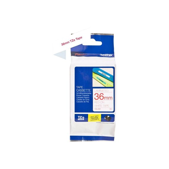 Brother TZe262 Red on white Roll (3.6 cm x 8 m) 1 TZE262