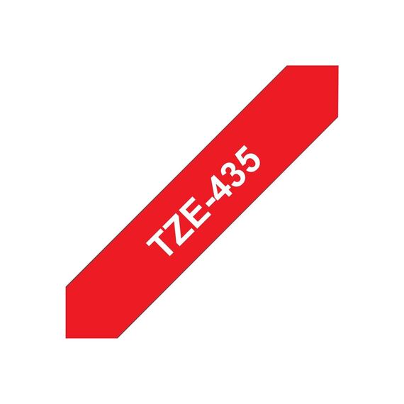 Brother TZe435 White on red Roll (1.2 cm x 8 m) 1 TZE435
