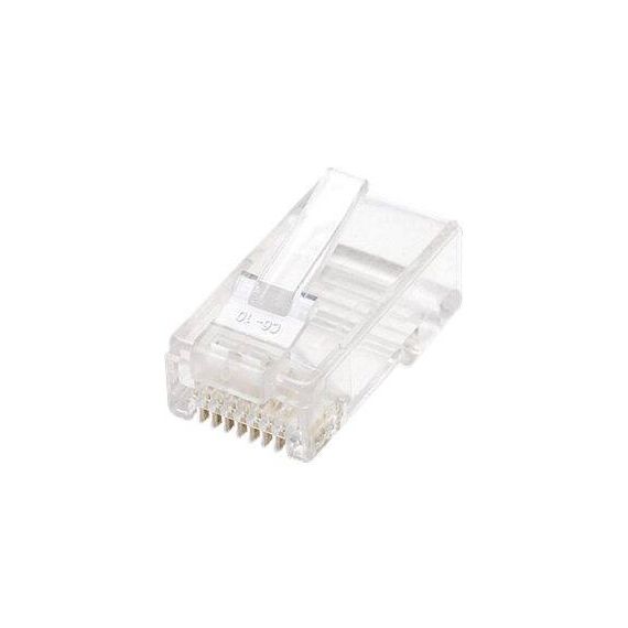 Intellinet RJ45 Modular Plugs, Cat6, UTP, 2-prong, for stranded wire, 15 µ gold plated contacts, 100 pack - Network connector - RJ-45 (M) - CAT 6 (pack of 100)