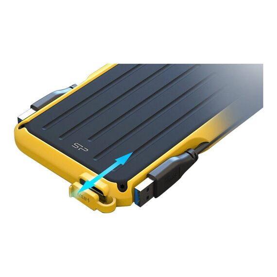 SILICON POWER Armor A66 - Hard drive - 2 TB - external (portable) - USB 3.2 Gen 1 - black/yellow