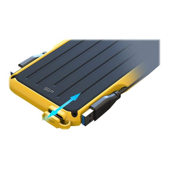 SILICON POWER Armor A66 - Hard drive - 4 TB - external (portable) - USB 3.2 Gen 1 - black/yellow