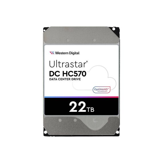 WD Ultrastar DC HC570 - Hard drive - 22 TB - internal - 3.5" - SAS 12Gb/s - 7200 rpm - buffer: 512 MB