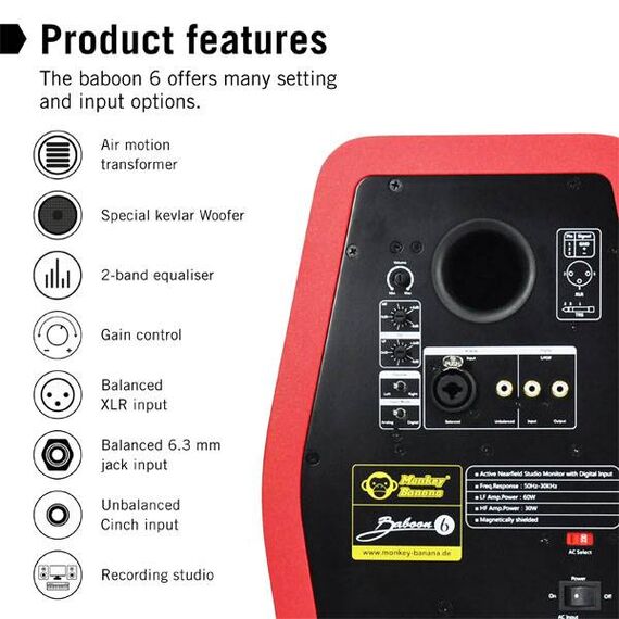 Monkey Banana Baboon 6  Speaker 2-way,2.0 channels, 230671