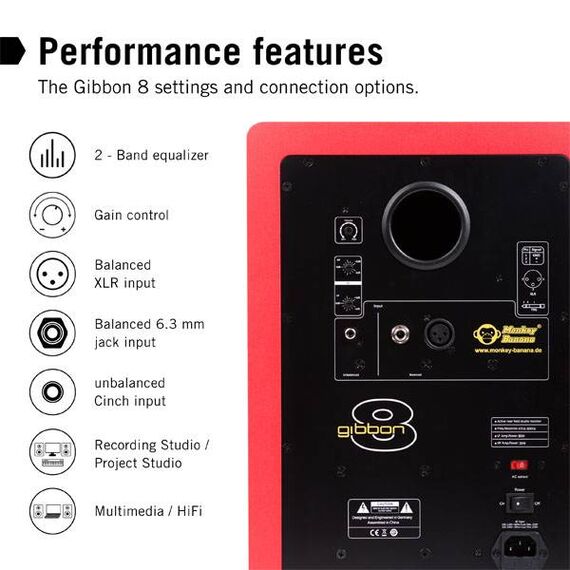 Mankei Banana Jeevan 8 Rot - Active Studio Monitor 230480