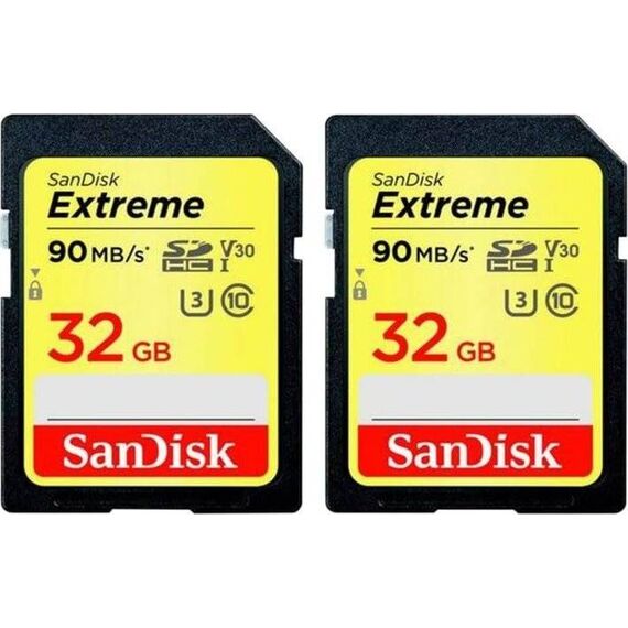 SanDisk Extreme Plus 32GB SDHC Memory High SDSDXWT032GGNCI2