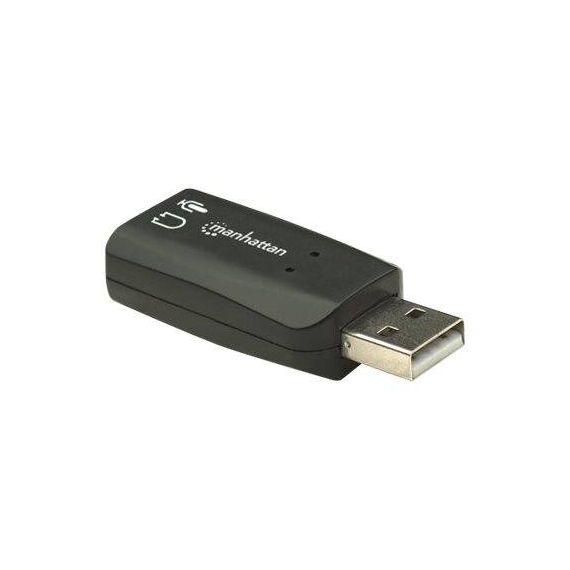 Manhattan USB-A Sound Adapter, USB-A to 3.5mm Mic-in and | 150859
