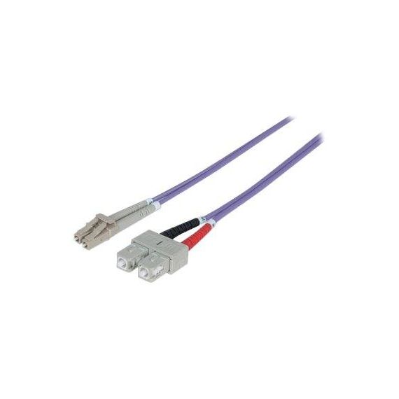 Intellinet Fibre Optic Patch Cable, OM4, LC/SC, 1m, Viol | 751049