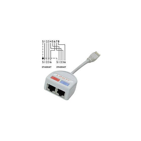 Lindy UTP Port Doubler - Network splitter - RJ-45 (M) to  | 34002