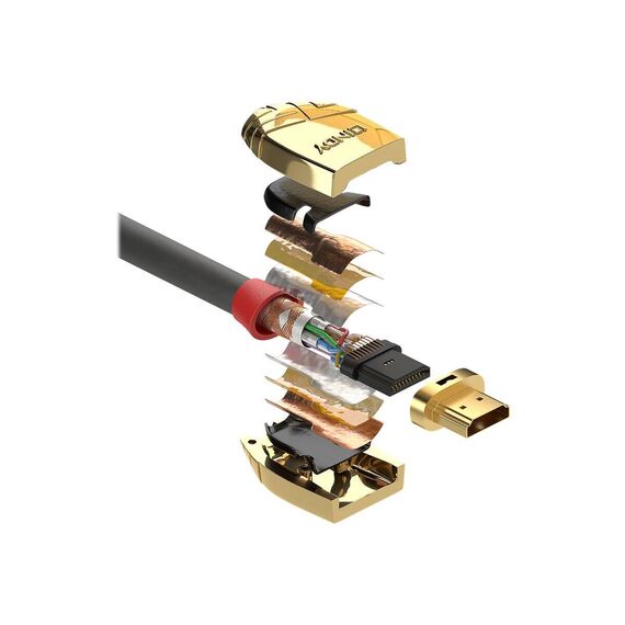 Lindy Gold Line - HDMI with Ethernet cable - HDMI (M) to  | 37863