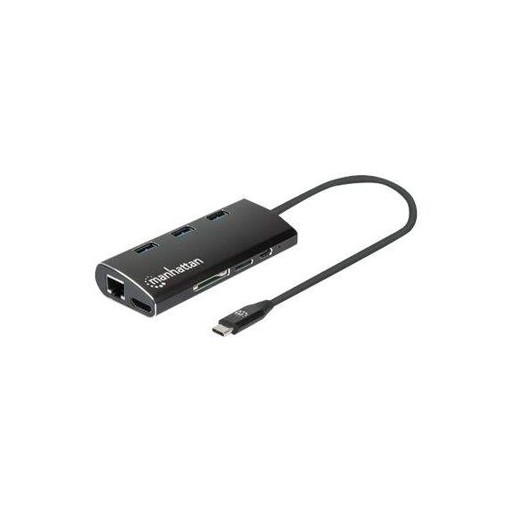 Manhattan USB-C Dock/Hub with Card Reader, Ports (x6) Et | 152440