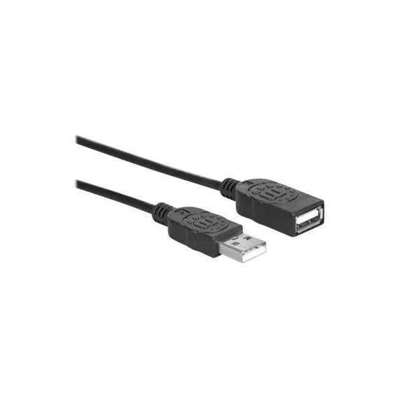 Manhattan USB-A to USB-A Extension Cable, 1.8m, Male to  | 338653