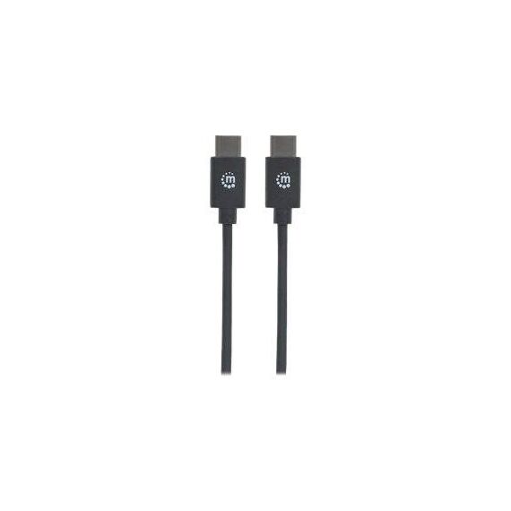 Manhattan USB-C to USB-C Cable, 3m, Male to Male, Black, | 354882