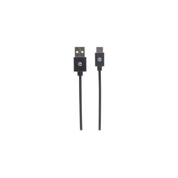 Manhattan USB-C to USB-A Cable, 2m, Male to Male, Black, | 354929