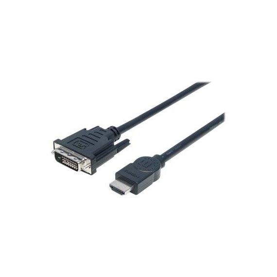 Manhattan HDMI to DVI-D 24+1 Cable, 3m, Male to Male, Bl | 372510