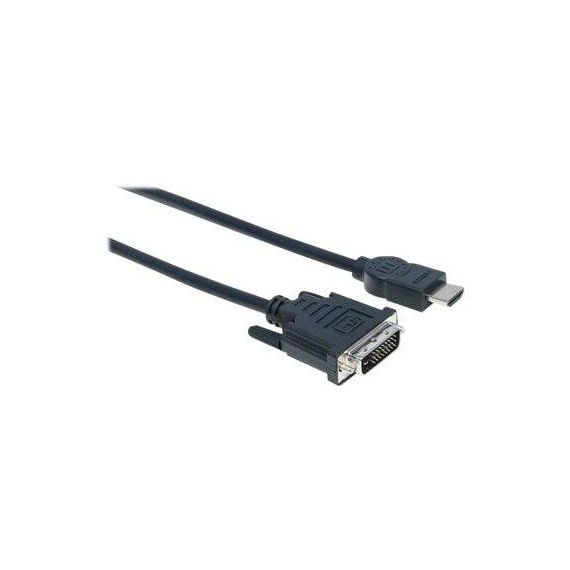 Manhattan HDMI to DVI-D 24+1 Cable, 3m, Male to Male, Bl | 372510