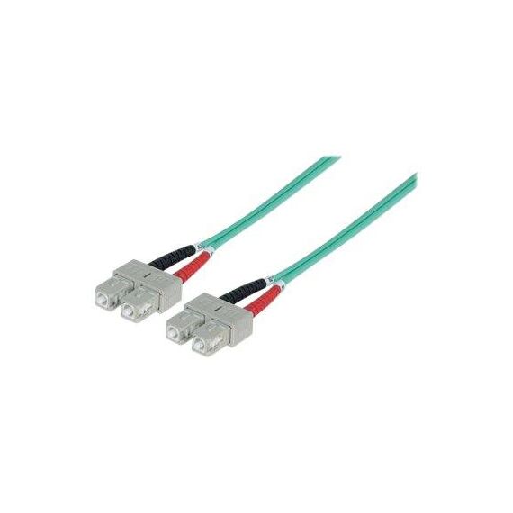 Intellinet Fibre Optic Patch Cable, OM3, SC/SC, 2m, Aqua | 750837