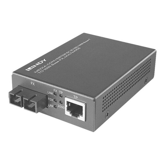 LINDY - Fibre media converter - 100Mb LAN, GigE (optical) | 25119