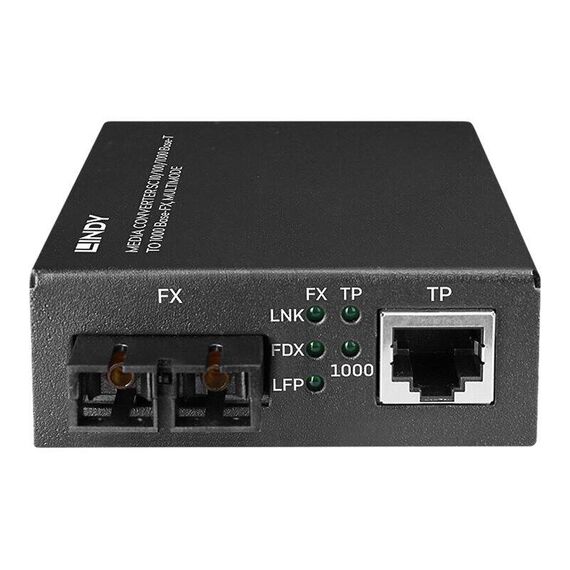 LINDY - Fibre media converter - 100Mb LAN, GigE (optical) | 25119