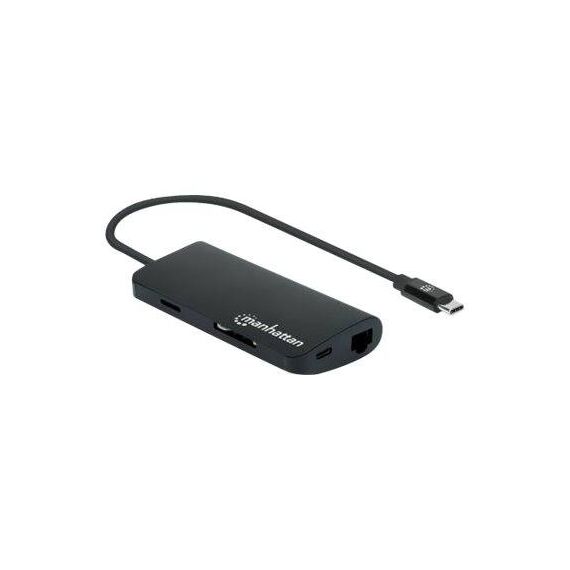 Manhattan USB-C Dock/Hub with Card Reader, Ports (x5) Et | 152372