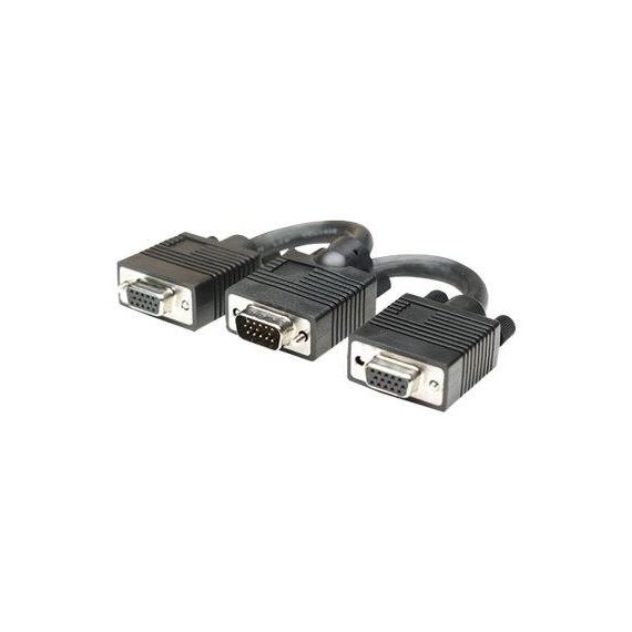 Manhattan SVGA Y Cable, HD15, 15cm, Male to Females, Spl | 304559